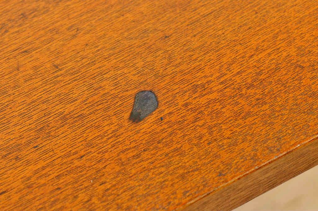 アンティーク家具　☆古い木の鉄脚アンティークテーブル(作業台、机)3