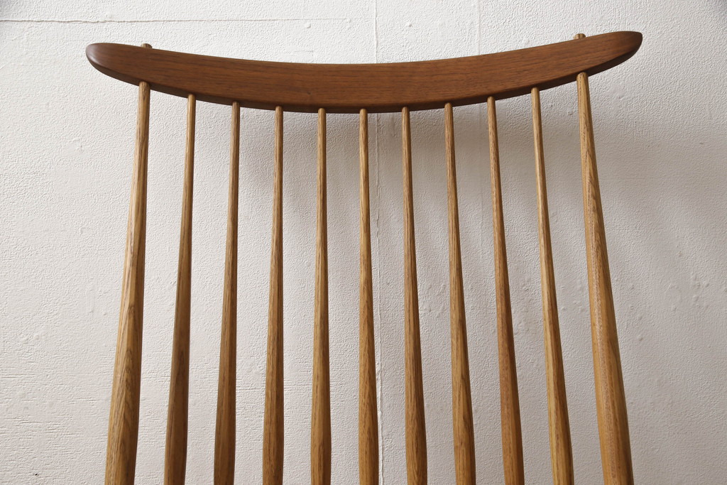 和製ヴィンテージ　ジョージナカシマ　桜製作所　LOUNGE CHAIR　CN102　モダンに洗練されたラウンジチェア(ジョージ・ナカシマ、イス、椅子、板座チェア、ビンテージ)(R-058616)