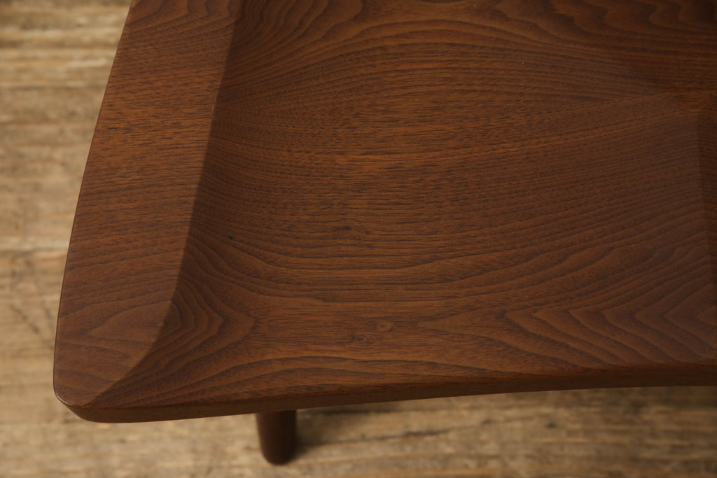 和製ヴィンテージ　ジョージナカシマ　桜製作所　LOUNGE CHAIR　CN102　モダンに洗練されたラウンジチェア(ジョージ・ナカシマ、イス、椅子、板座チェア、ビンテージ)(R-058616)