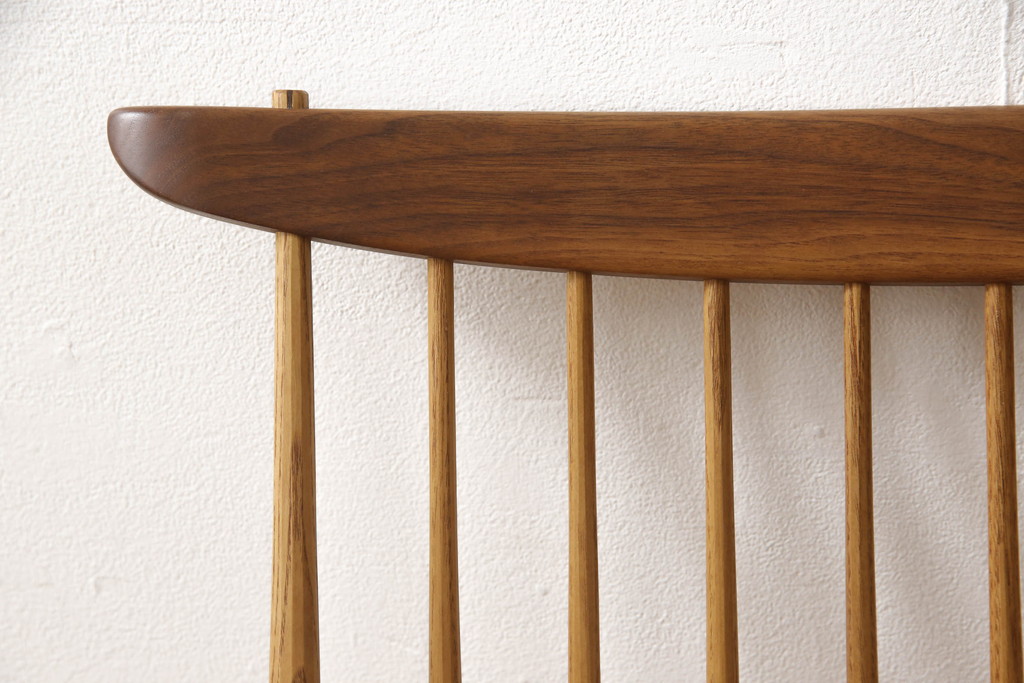 和製ヴィンテージ　ジョージナカシマ　桜製作所　LOUNGE CHAIR　CN102　モダンに洗練されたラウンジチェア(ジョージ・ナカシマ、イス、椅子、板座チェア、ビンテージ)(R-058617)