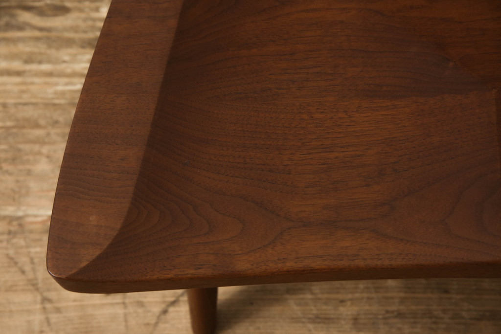 和製ヴィンテージ　ジョージナカシマ　桜製作所　LOUNGE CHAIR　CN102　モダンに洗練されたラウンジチェア(ジョージ・ナカシマ、イス、椅子、板座チェア、ビンテージ)(R-058617)