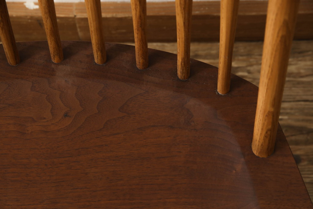 和製ヴィンテージ　ジョージナカシマ　桜製作所　LOUNGE CHAIR　CN102　モダンに洗練されたラウンジチェア(ジョージ・ナカシマ、イス、椅子、板座チェア、ビンテージ)(R-058617)