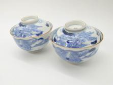 輪島塗　蒔絵　吸物椀　金彩の艶やかなデザインが見事なお椀5客セット(菊、牡丹、花、木製、漆器、漆芸、金彩、和食器、蓋付き)(R-079643)