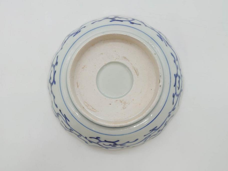 江戸期　伊万里　染付　金彩　山水図　約15cm　4.9寸　上質な和の雰囲気を醸し出すなます皿3枚セット(中皿、和皿、和食器、四寸九分)(R-073119)