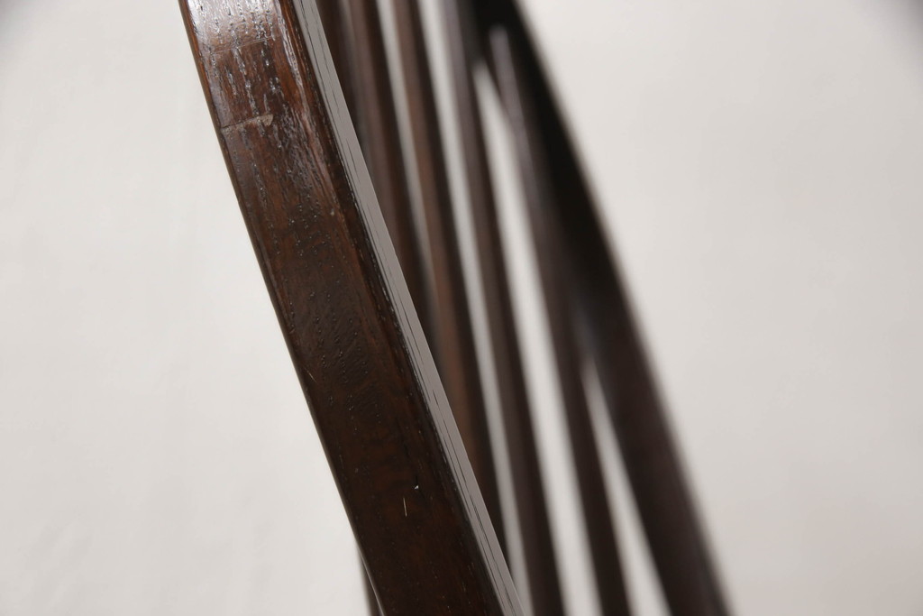 中古　松本民芸家具　シックな佇まいが魅力的な#72型・リーチチェア(ダイニングチェア、ウィンザーチェア、板座チェア、椅子、ウインザーチェア)(R-063811)