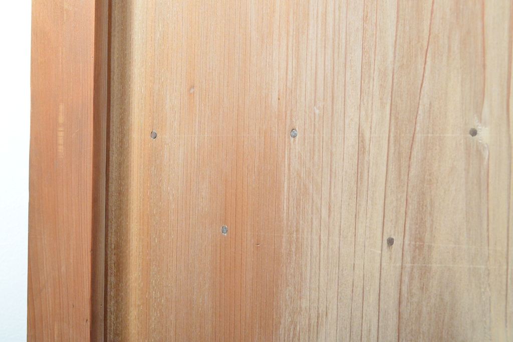 アンティーク建具　横桟付き　温かみを感じる杉材製扉(ドア、板戸、建具)(R-059230)