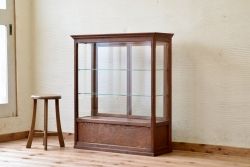 アンティーク家具　古民具　骨董　古いタバコ屋の薄型ガラスケース