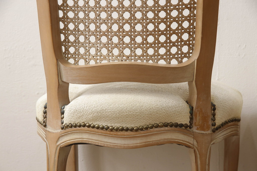 イタリアビンテージ　フィレンツェ　エレガントなデザインが目を引くダイニングチェア2脚セット(椅子、イス、ヴィンテージ)(R-057311)