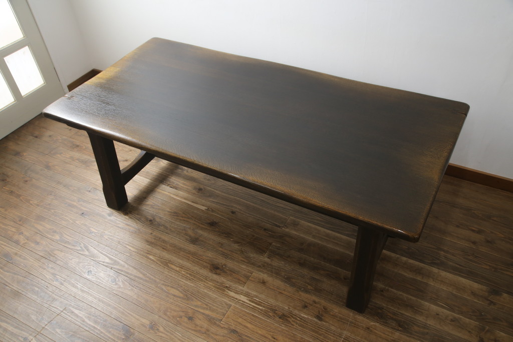 中古　美品　飛騨産業　PROVINCIAL(プロヴィンシャル・プロビンシャル)　どっしりとした佇まいが存在感を放つタバーンテーブル(ダイニングテーブル、4人掛け、6人掛け、作業台)(定価約56万円)(R-077195)