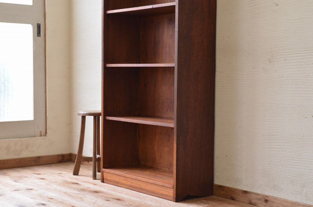 アンティーク家具　★古い木のアンティーク本棚(飾り棚)