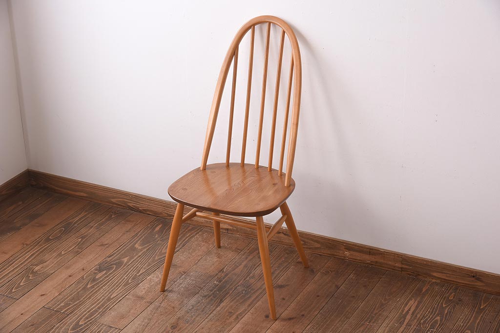 ヴィンテージ家具　イギリスビンテージ　ERCOL(アーコール)　木の温もり溢れるクエーカーチェア(椅子)(3)