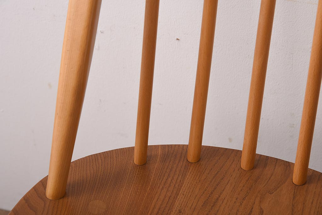 ヴィンテージ家具　イギリスビンテージ　ERCOL(アーコール)　木の温もり溢れるクエーカーチェア(椅子)