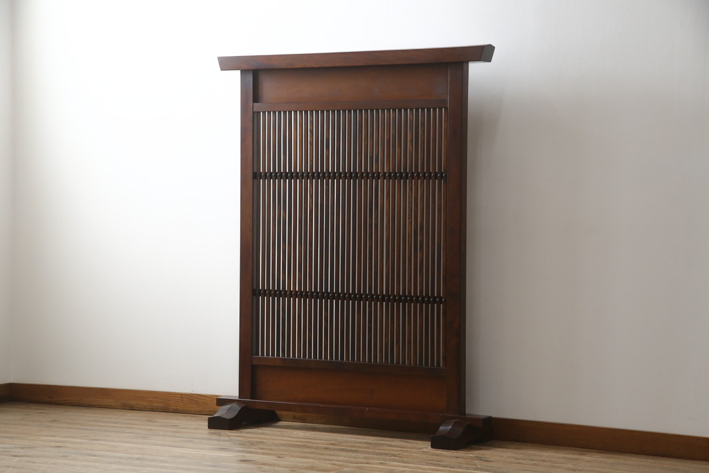 中古　美品　特大!!　九州民芸家具　和の趣溢れる佇まいが魅力の衝立て(つい立て、衝い立て、パーテーション、仕切り、店舗什器)(R-069947)