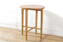 和製アンティーク　小振りなサイズが取り入れやすい大正ロマンの雰囲気漂うサイドテーブル(花台、飾り台、エンドテーブル、ナイトテーブル)(R-068659)