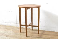 アンティーク家具　和製アンティーク　ナラ材　シンプルなデザインが魅力のサイドテーブル(R-042846)