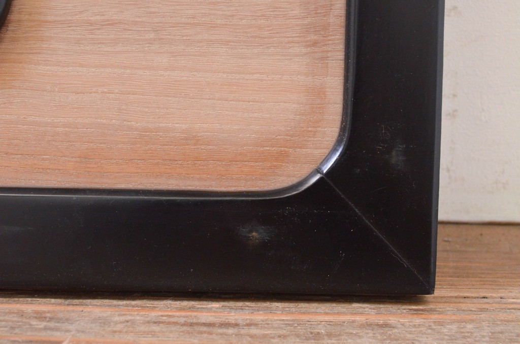 アンティーク建具　高級品!!黒漆枠　繊細な格子が目を惹く凝った造り込みの格子欄間2枚セット(明かり取り、明り取り、筬欄間、オサランマ、おさらんま)(R-071664)