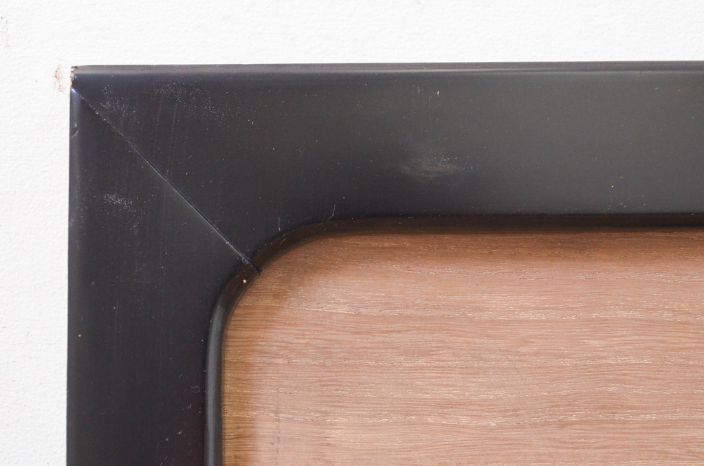 アンティーク建具　高級品!!黒漆枠　繊細な格子が目を惹く凝った造り込みの格子欄間2枚セット(明かり取り、明り取り、筬欄間、オサランマ、おさらんま)(R-071664)