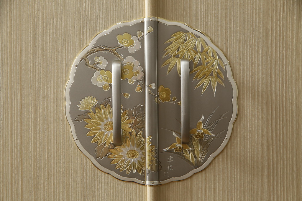 中古　美品!!　さが美　伝統工芸士 東樹義明　上質な和の空間づくりにおすすめな加茂総桐箪笥(胴厚、和タンス、桐たんす、収納箪笥、衣装箪笥、着物箪笥)(R-078587)