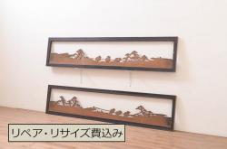 【加工実例】アンティークのガラス戸2枚に高品質リペア。現状の淡いカラーからアンティークホワイトへリペイント!少しかすれたペイントでフレンチシャビーな雰囲気に仕上げました。(引き戸、建具)