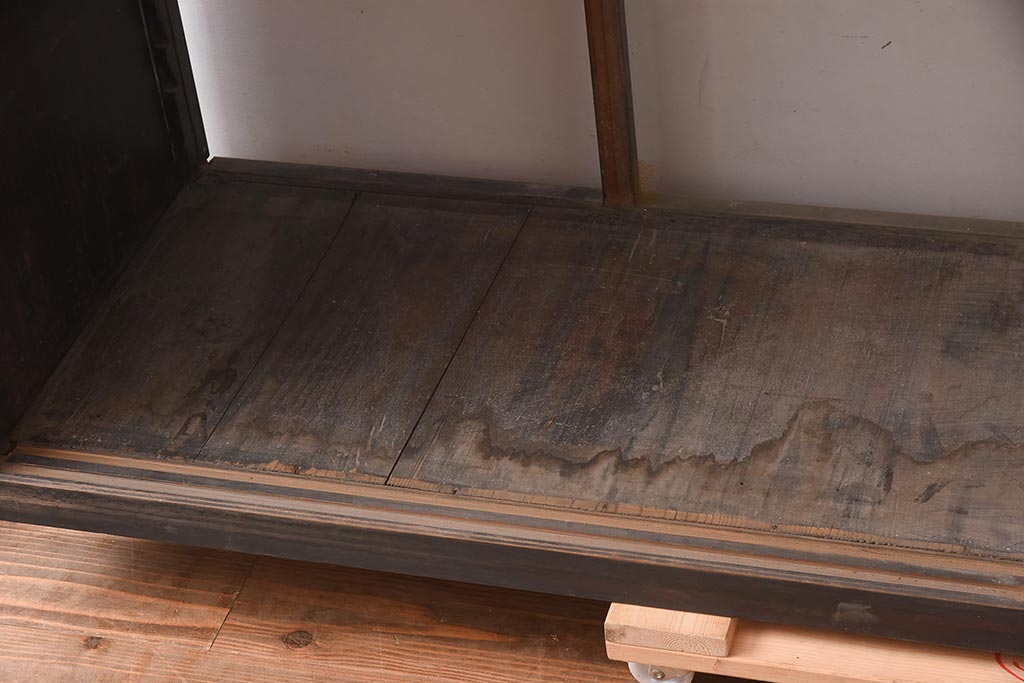 アンティーク家具　両面ガラス　大正ロマン香るサイドボード(ショーケース、飾り棚、陳列棚)(R-036881)