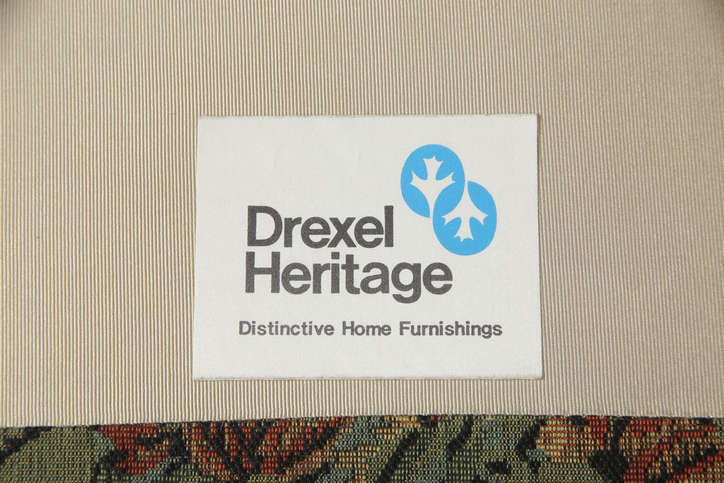 中古　美品　DREXEL HERITAGE(ドレクセルヘリテイジ)　エレガントなボタニカル柄が魅力的な3人掛けソファ(三人掛けソファ、3P)(R-055762)