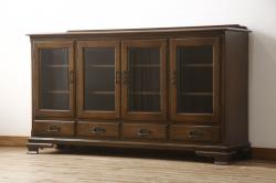 中古　美品　横浜クラシック家具　ノックオンウッド(knockonwood)　Hand Made　上品なデザインが美しいサイドボード(定価約68万円)(戸棚、収納棚、キャビネット)(R-055599)