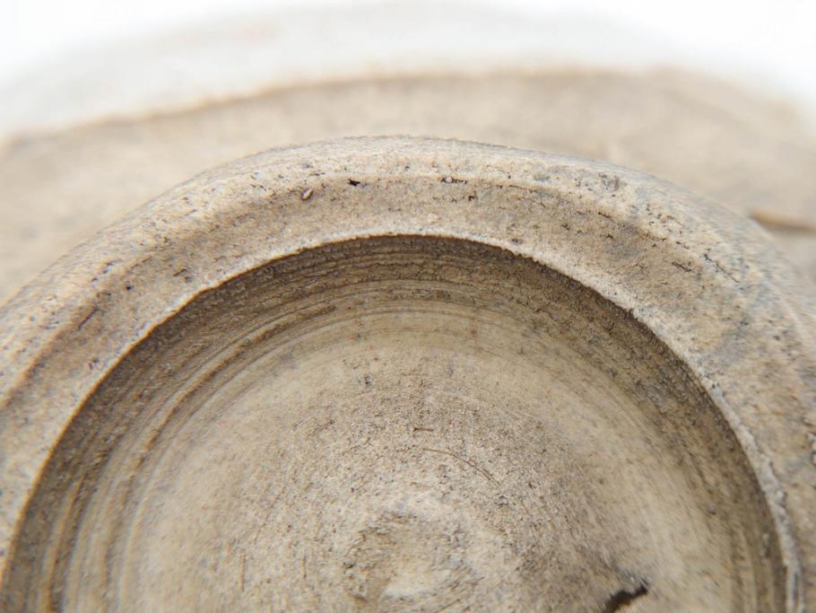 大正期　加藤春二　好五宝茶碗　約13cm　4.1寸　素朴で優しい味わいを感じる抹茶碗(葵窯、円能斎書付き、家元花押、瀬戸、茶道具、茶陶、和食器、共布、共箱付き、四寸一分)(R-079012)