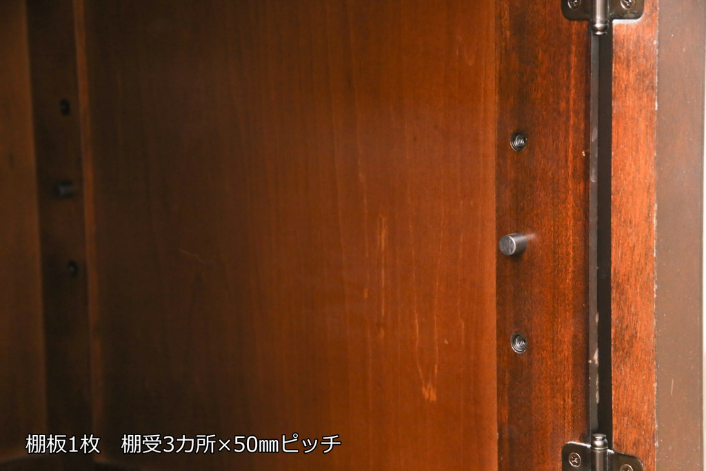 中古　北海道民芸家具　落ち着きのあるシックな色合いが素敵なテレビ台(ローボード、リビングボード、サイドボード)(R-054753)
