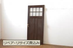 アンティーク建具　上手物!　古い洋館のしっかりとした造りが魅力のペイントドア1枚(扉、木製ドア)(R-064577)