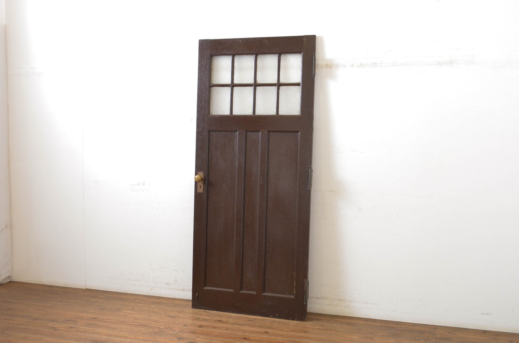 アンティーク建具　上手物!　古い洋館のしっかりとした造りが魅力のペイントドア1枚(扉、木製ドア)(R-064577)