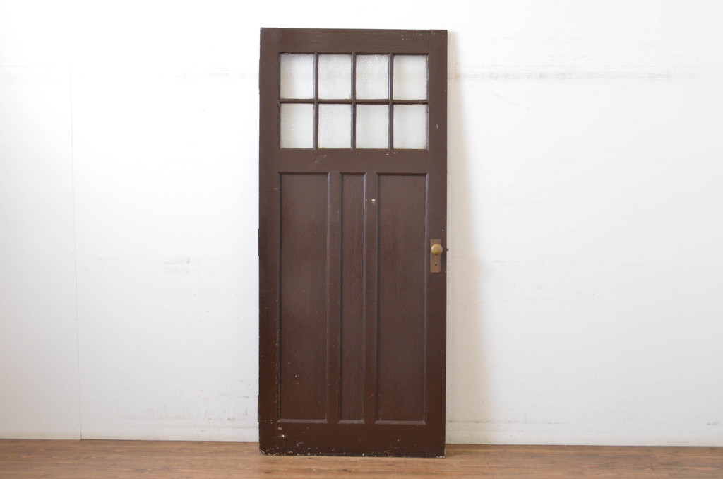 アンティーク建具　上手物!　古い洋館のしっかりとした造りが魅力のペイントドア1枚(扉、木製ドア)(R-064577)
