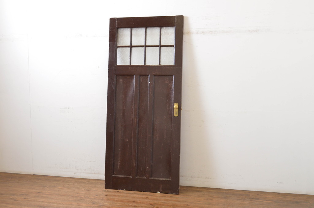 アンティーク建具　上手物!　古い洋館のしっかりとした造りが魅力のペイントドア1枚(扉、木製ドア)(R-064578)