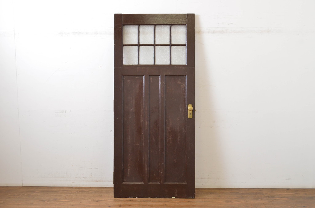アンティーク建具　上手物!　古い洋館のしっかりとした造りが魅力のペイントドア1枚(扉、木製ドア)(R-064578)