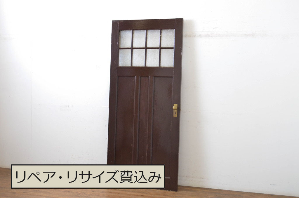 アンティーク建具　上手物!　古い洋館のしっかりとした造りが魅力のペイントドア1枚(扉、木製ドア)(R-064579)