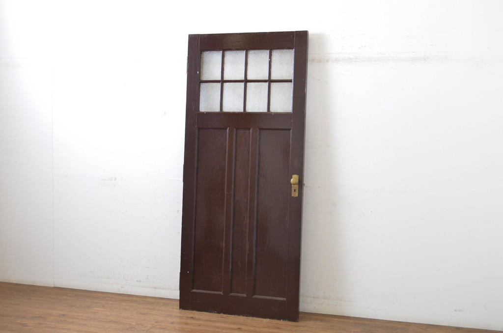 アンティーク建具　上手物!　古い洋館のしっかりとした造りが魅力のペイントドア1枚(扉、木製ドア)(R-064579)