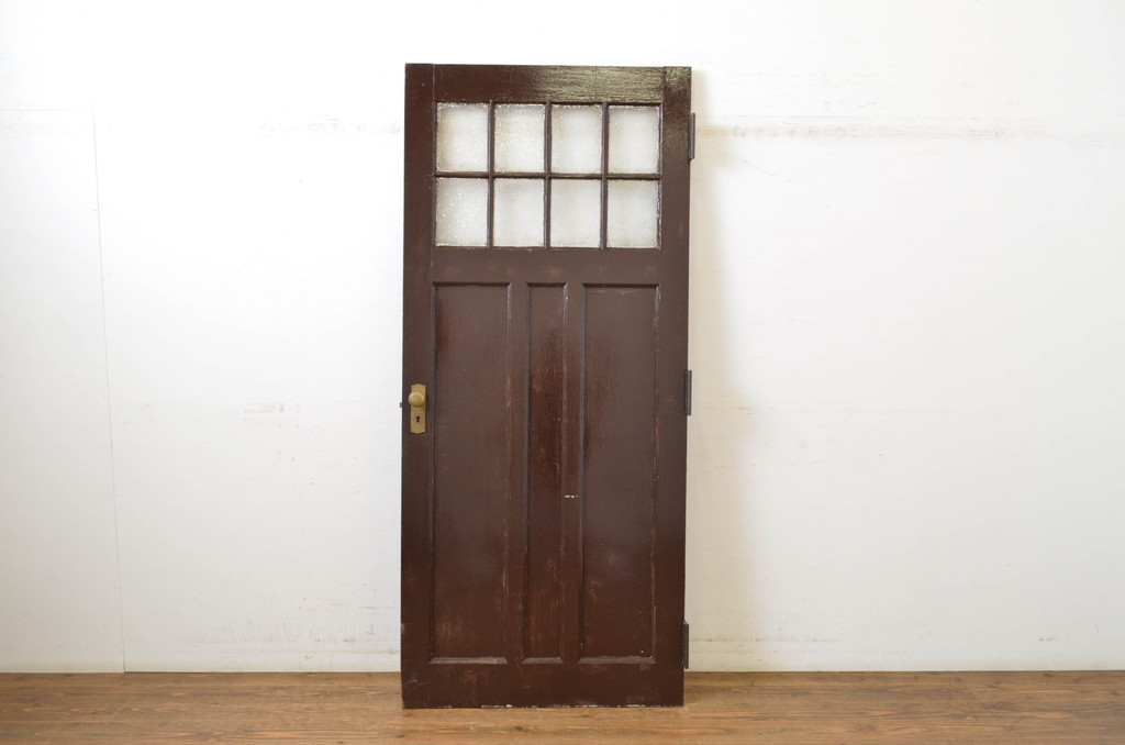 アンティーク建具　上手物!　古い洋館のしっかりとした造りが魅力のペイントドア1枚(扉、木製ドア)(R-064579)