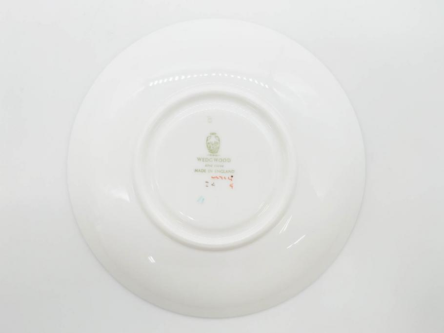 イギリス　WEDGWOOD(ウェッジウッド)　FLORENTINE TURQUOISE(フロレンティーン ターコイズ)　優雅な一時を過ごせるトリオセット2客&カップ&ソーサー1客セット(グロテスク文様、フルーツ、果物、C&S、プレート、皿、洋食器、英国)(R-079016)