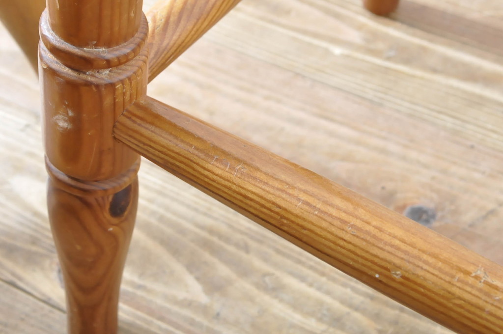イギリスビンテージ パイン材 優しい木の温もり溢れるハイスツール2脚