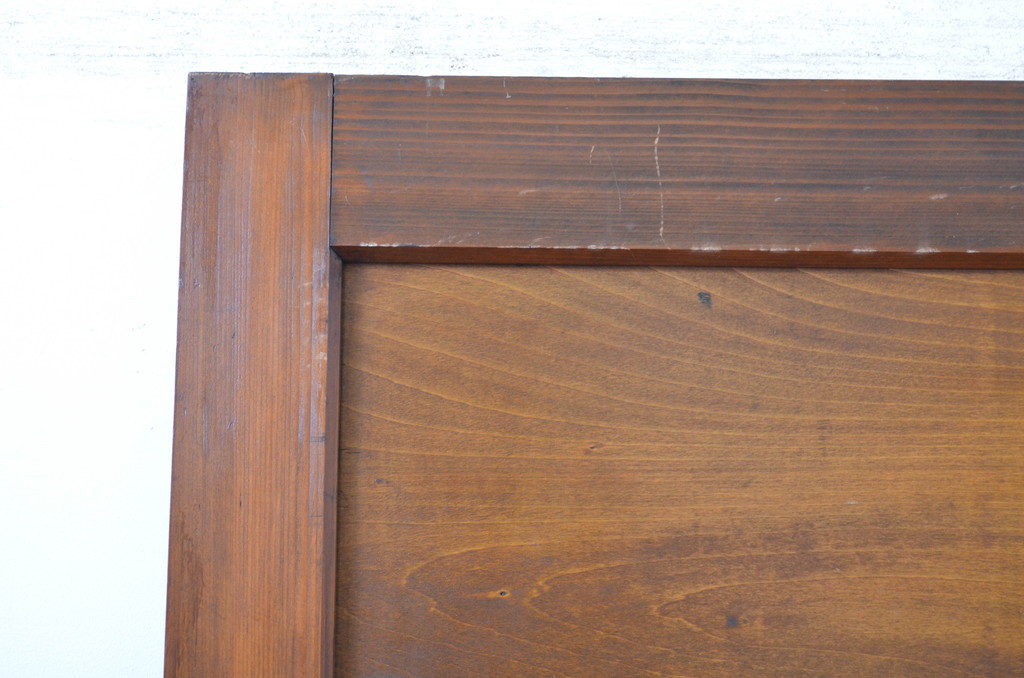 アンティーク建具　レトロな雰囲気香る古い洋館のひし形ガラス入りドア1枚(扉、木製ドア)(R-064582)