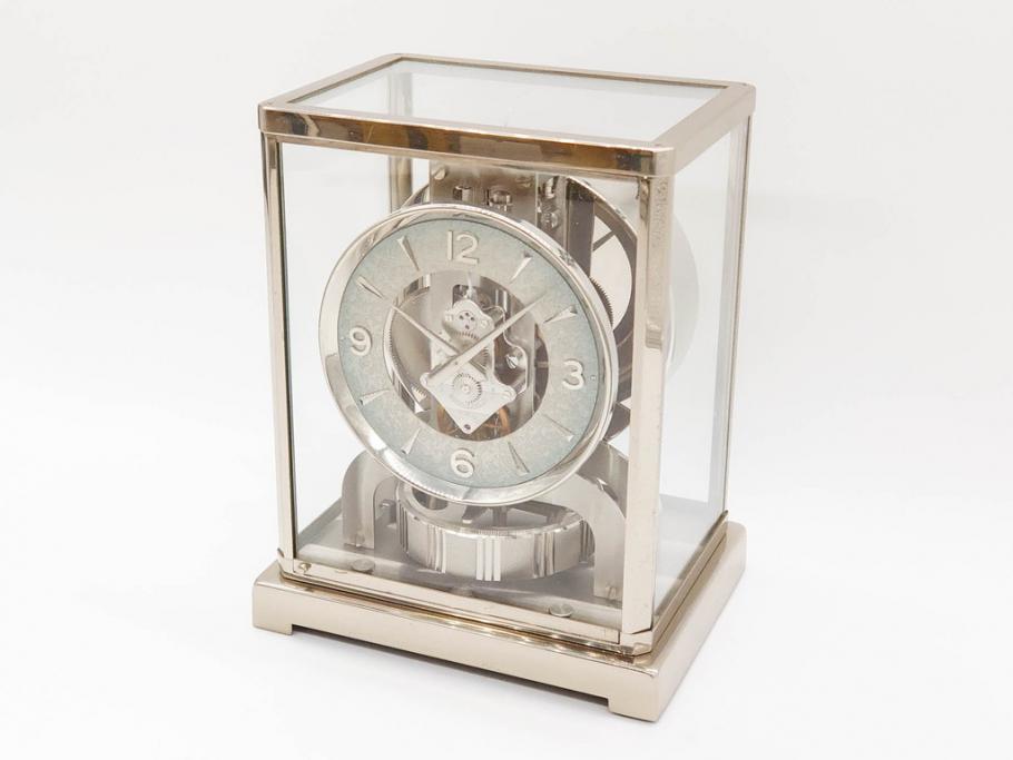 スイス　JAEGER-LECOULTRE(ジャガー・ルクルト)　ATMOS(アトモス)　METAL CALIBER 526-5　スタイリッシュなデザインと機能性を兼ね備えた置き時計(空気時計、ガス、半永久、使用説明書付き)(R-079019)