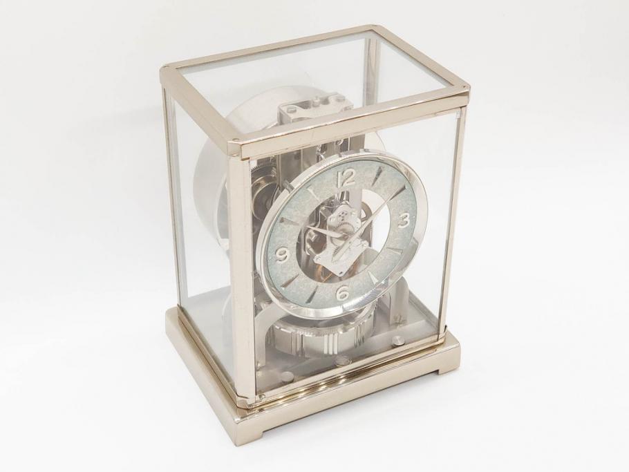 スイス　JAEGER-LECOULTRE(ジャガー・ルクルト)　ATMOS(アトモス)　METAL CALIBER 526-5　スタイリッシュなデザインと機能性を兼ね備えた置き時計(空気時計、ガス、半永久、使用説明書付き)(R-079019)
