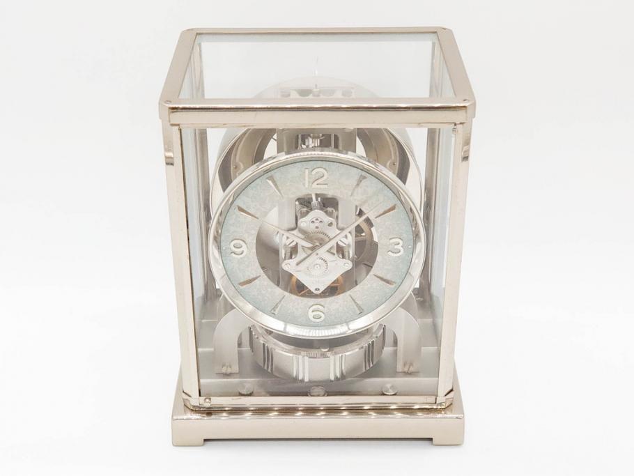 スイス　JAEGER-LECOULTRE(ジャガー・ルクルト)　ATMOS(アトモス)　METAL CALIBER 526-5　スタイリッシュなデザインと機能性を兼ね備えた置き時計(空気時計、ガス、半永久、使用説明書付き)(R-079019)
