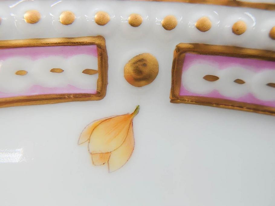 デンマーク　ROYAL COPENHAGEN(ロイヤルコペンハーゲン)　フローラダニカ　20/3566　細部まで繊細に描かれた花が上品なプレート(金彩、フラワー、ディッシュ、大皿、洋食器、北欧)(R-079041)　
