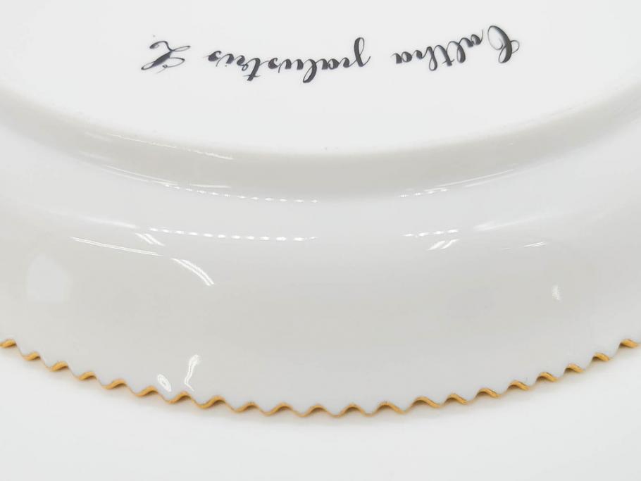 デンマーク　ROYAL COPENHAGEN(ロイヤルコペンハーゲン)　フローラダニカ　20/3566　細部まで繊細に描かれた花が上品なプレート(金彩、フラワー、ディッシュ、大皿、洋食器、北欧)(R-079041)　