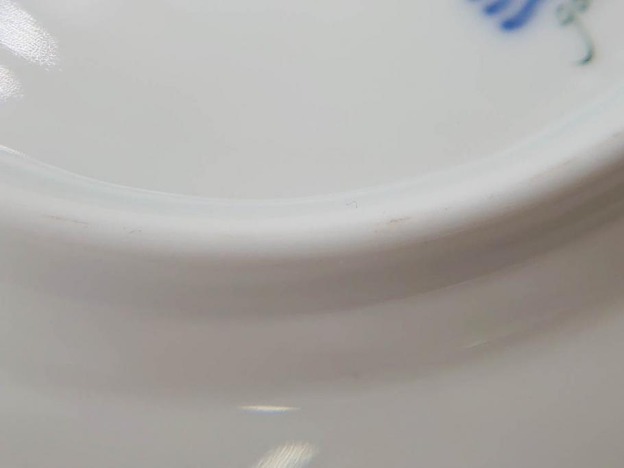 デンマーク　ROYAL COPENHAGEN(ロイヤルコペンハーゲン)　フローラダニカ　615　黄色い花が印象的で優雅なプレート(金彩、フラワー、ディッシュ、小皿、銘々皿、洋食器、北欧)(R-079043)
