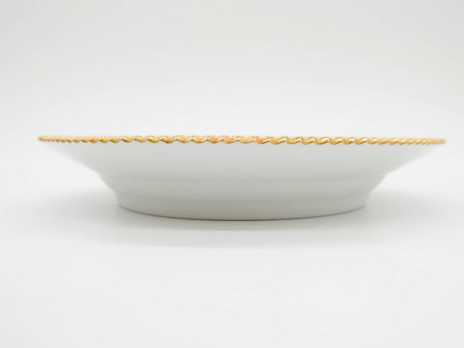 デンマーク　ROYAL COPENHAGEN(ロイヤルコペンハーゲン)　フローラダニカ　621　丹念に描かれた花のデザインが見事なプレート(フラワー、金彩、中皿、ディッシュ、ケーキプレート、洋食器、北欧)(R-079044)　