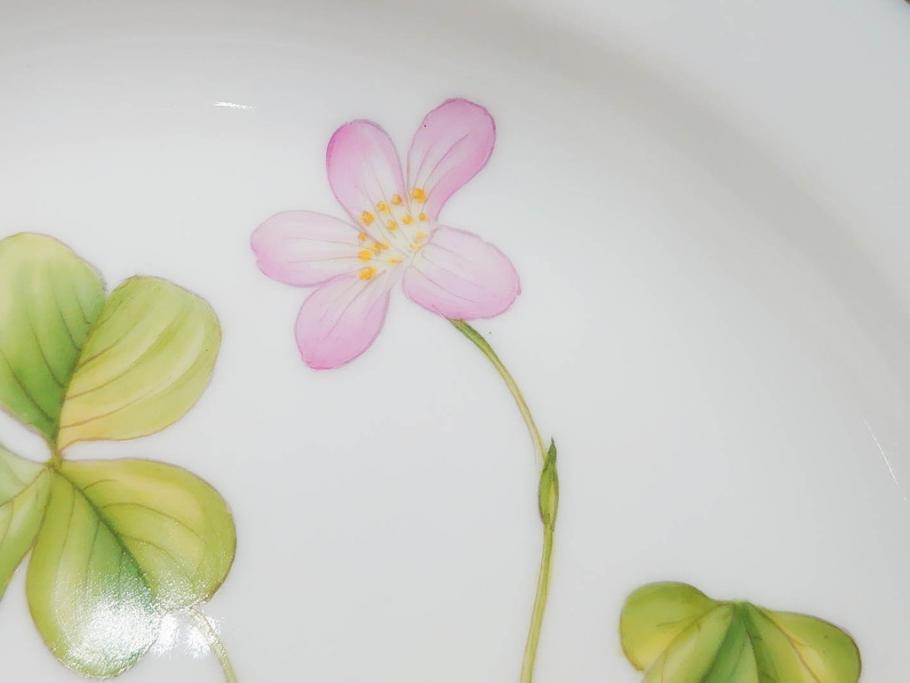 デンマーク　ROYAL COPENHAGEN(ロイヤルコペンハーゲン)　フローラダニカ　621　可憐な花のデザインが可愛らしいプレート(金彩、フラワー、ディッシュ、中皿、ケーキプレート、洋食器、北欧)(R-079045)