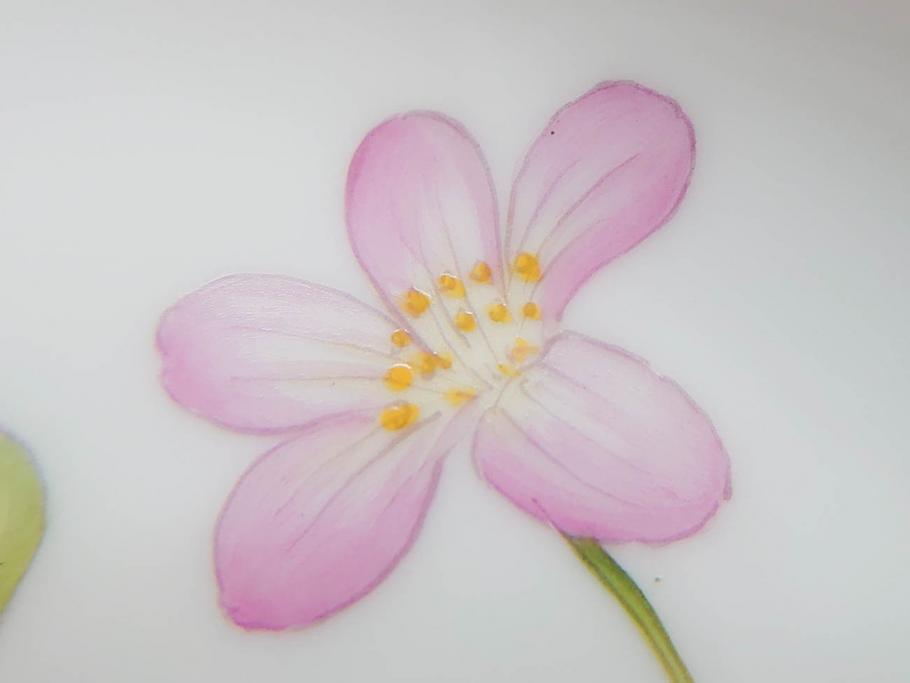 デンマーク　ROYAL COPENHAGEN(ロイヤルコペンハーゲン)　フローラダニカ　621　可憐な花のデザインが可愛らしいプレート(金彩、フラワー、ディッシュ、中皿、ケーキプレート、洋食器、北欧)(R-079045)