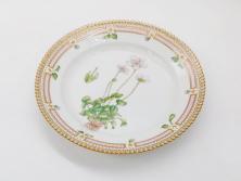 デンマーク　ROYAL COPENHAGEN(ロイヤルコペンハーゲン)　フローラダニカ　621　煌びやかな金彩と生き生きと描かれた花に見惚れるプレート(フラワー、ディッシュ、中皿、ケーキプレート、洋食器、北欧)(R-079046)