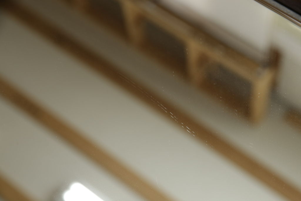 中古　美品　松本民芸家具　シンプルなデザインが魅力的なD型姿見(ミラー、鏡)(定価約12万円)(R-058533)